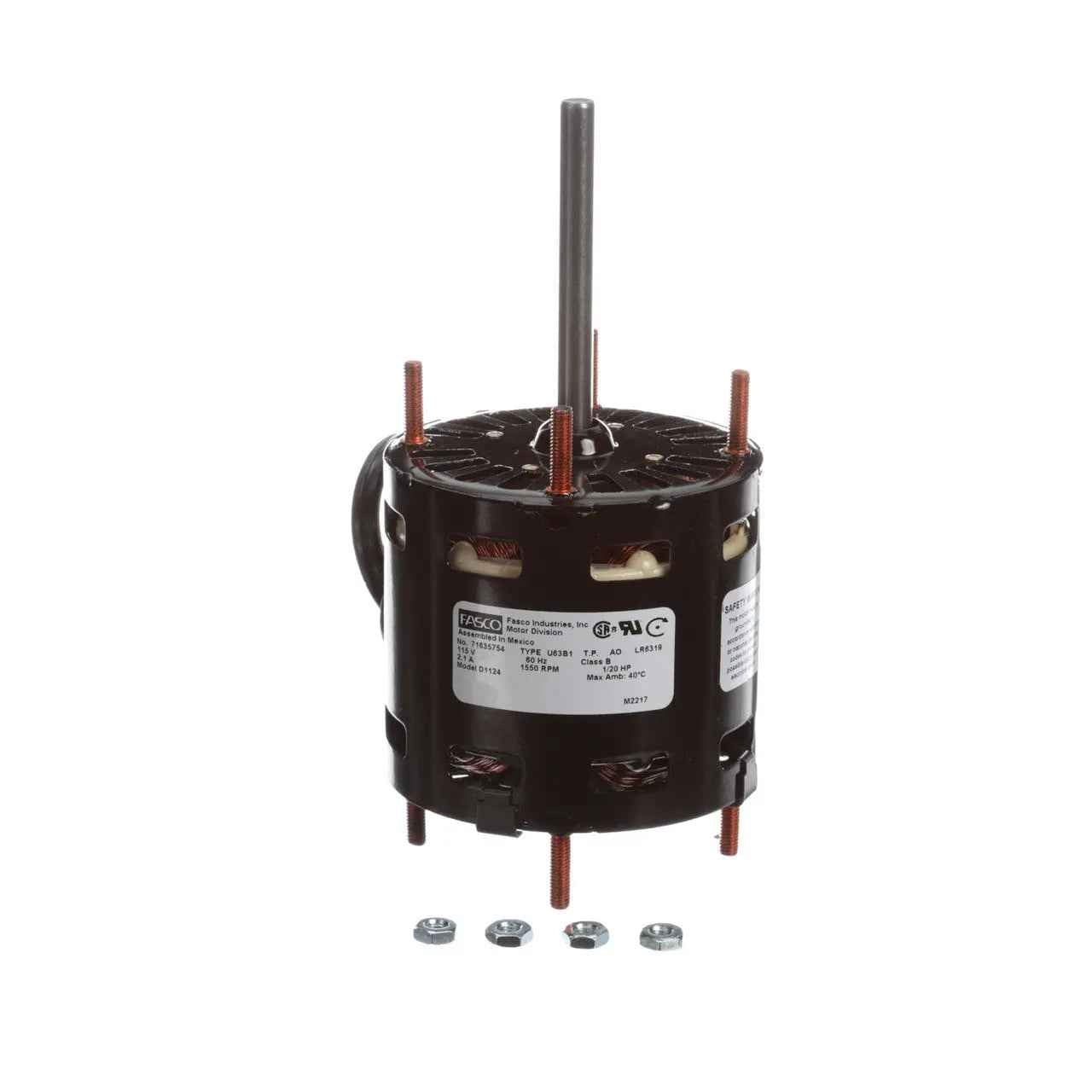 Fasco D1124 | OEM Replacement Motor | 1/20 HP, 115 V, 1550 RPM